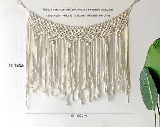 Tapiz Macramé Boho 100% Algodón 100x66 cm