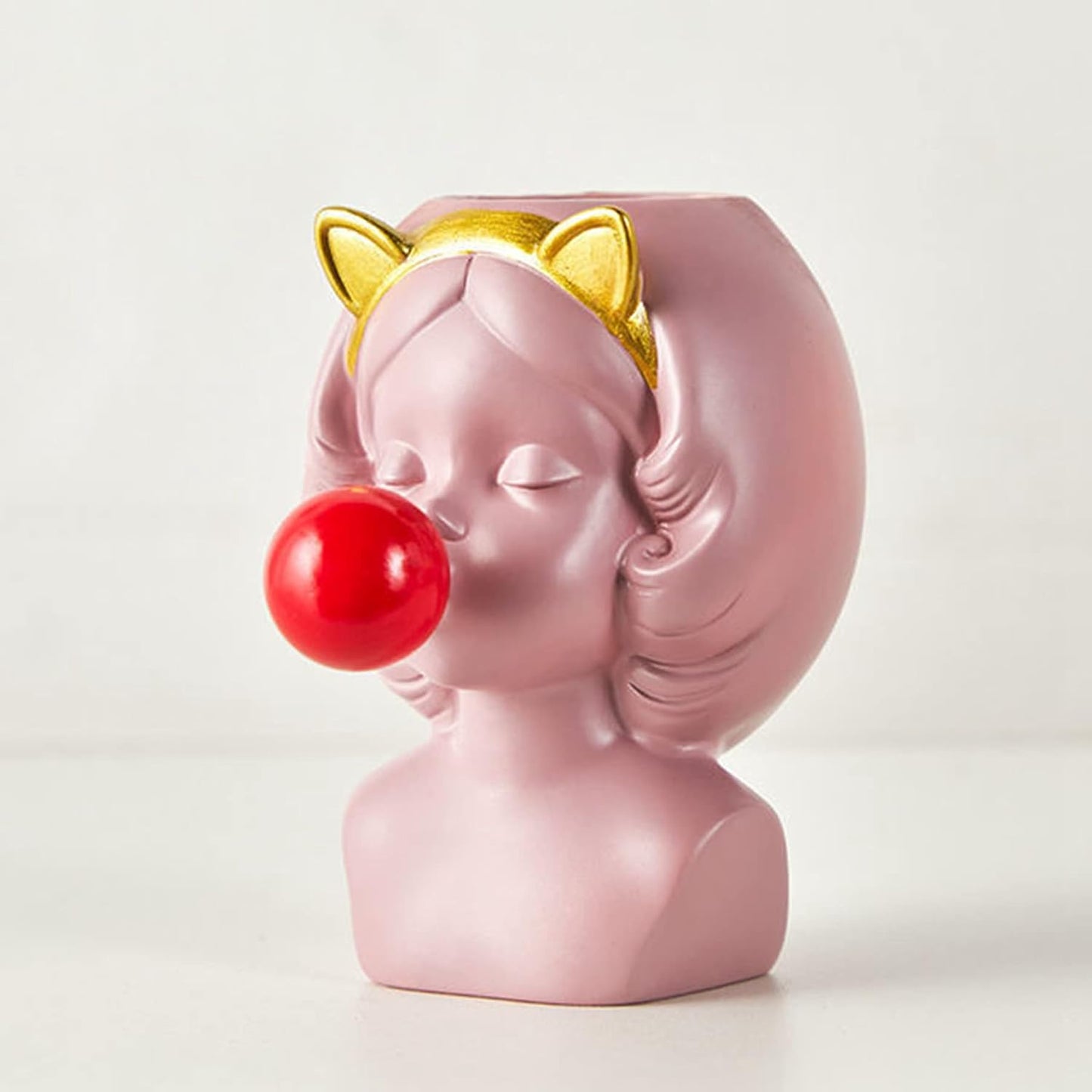 Maceta Mini Nórdica Niña con Chicle – Florero Decorativo Moderno y Porta Lapiceras