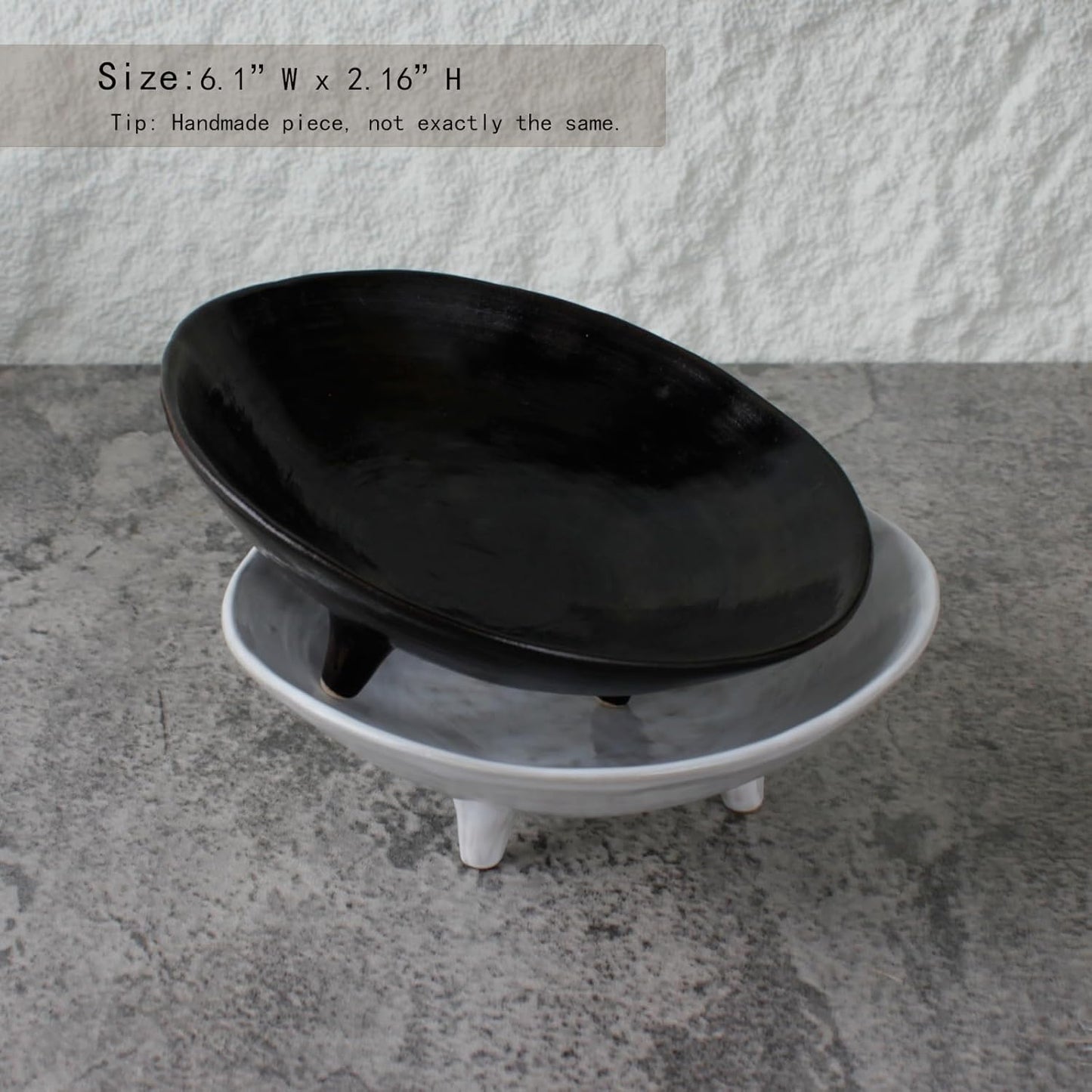 Bowl Decorativo de Cerámica con Patas
