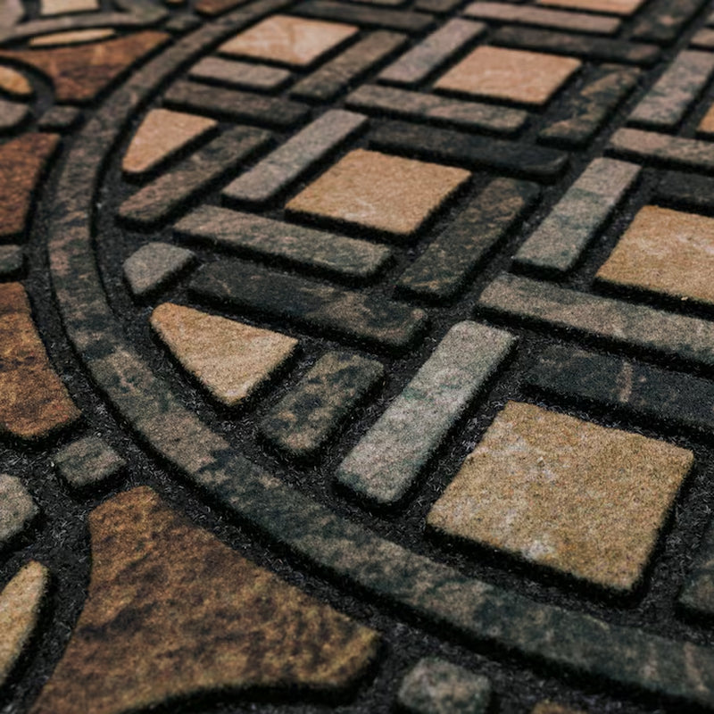 2-Ft X 3-Ft Multi Recycled Rubber Rectangular Outdoor Decorative Door Mat