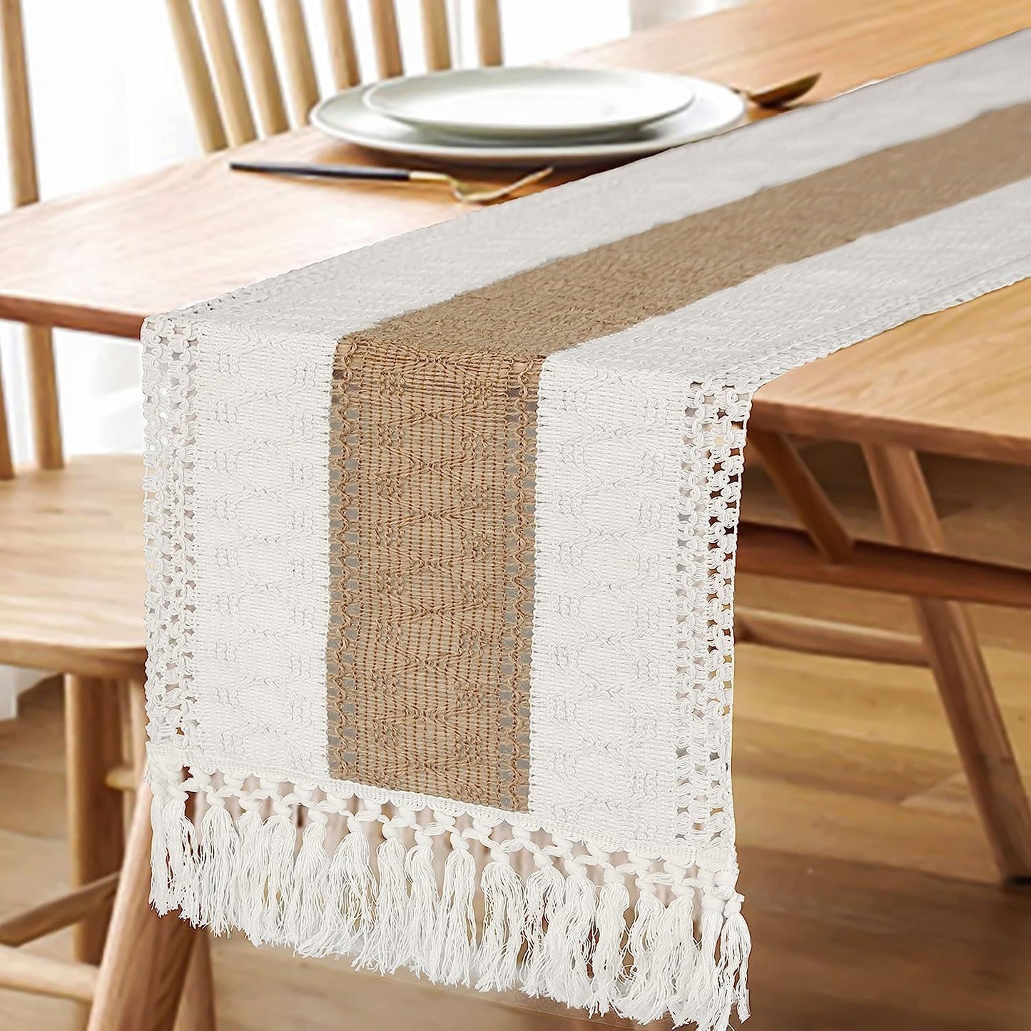 Caminos de Mesa Boho con Flecos