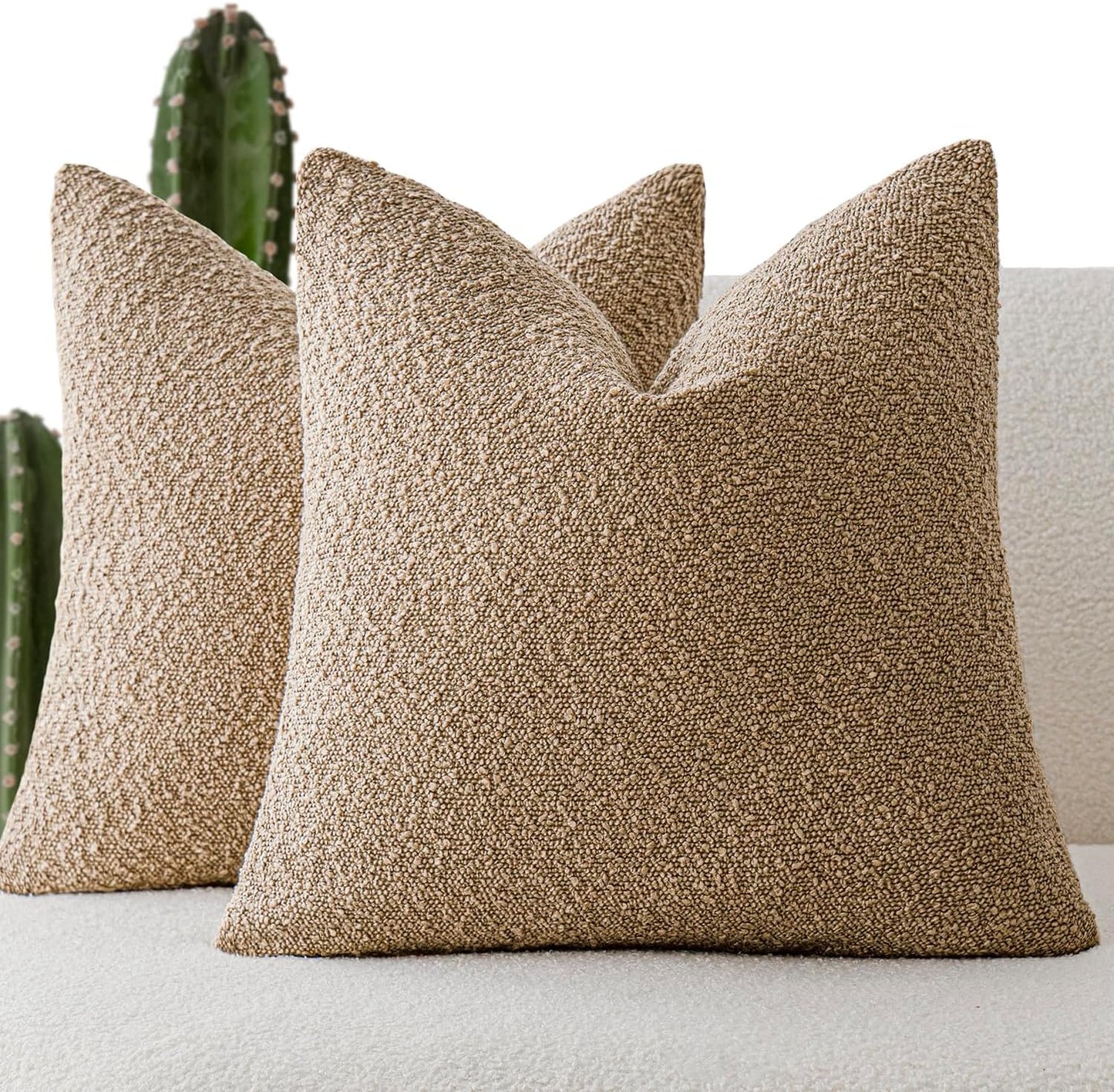 Funda Bouclé Camel x2 – 45x45 cm
