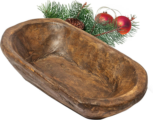 Bowl Decorativo de Madera Artesanal 25 cm