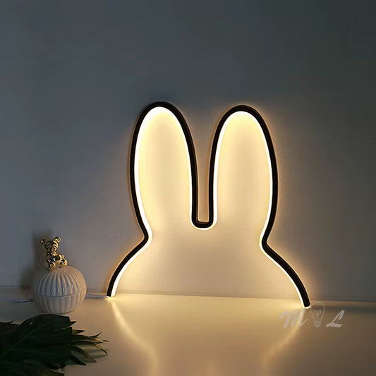 Lámpara de Noche LED Conejo – Luz Infantil USB Moderna 5W, Decorativa y Regalo Original