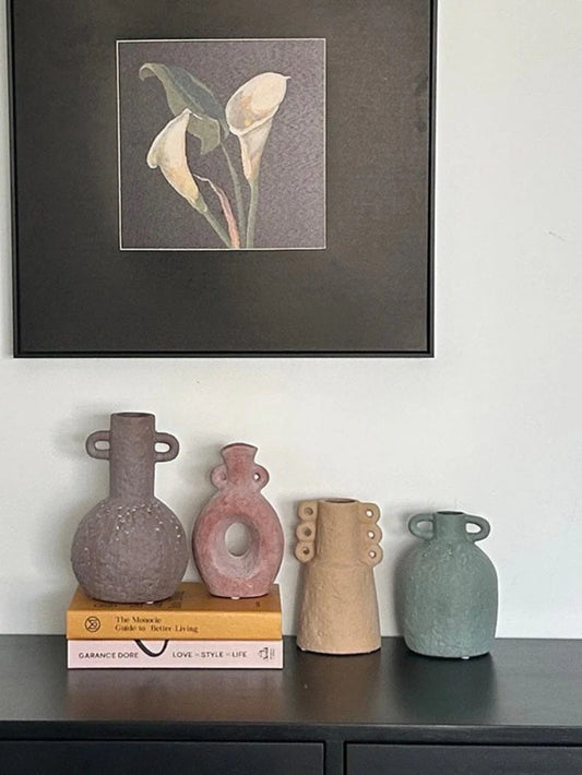 Jarrón Artesanal Rústico Wabi Sabi