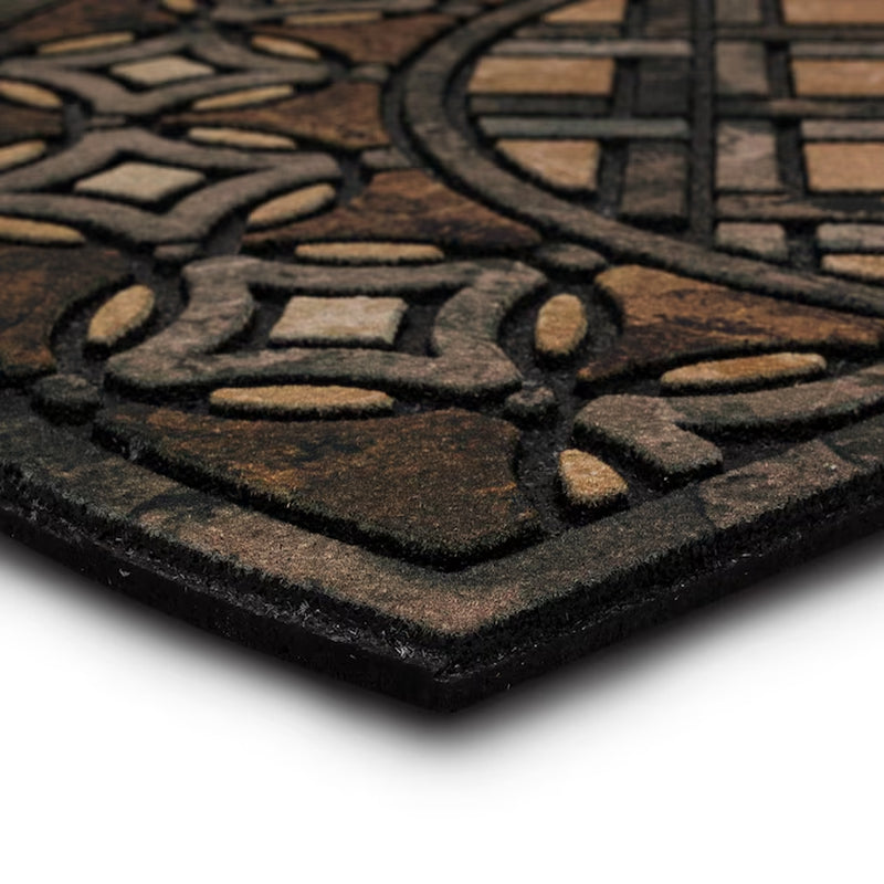 2-Ft X 3-Ft Multi Recycled Rubber Rectangular Outdoor Decorative Door Mat