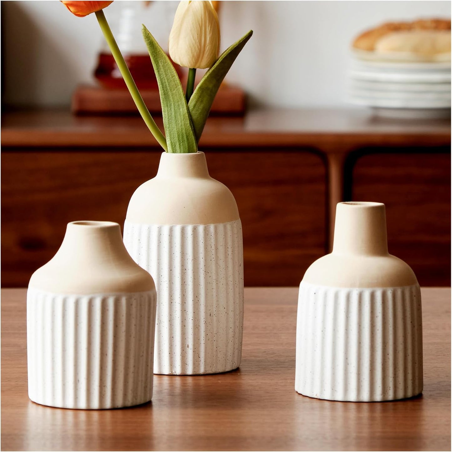 Set de 3 Jarrones Cerámicos Boho Modernos