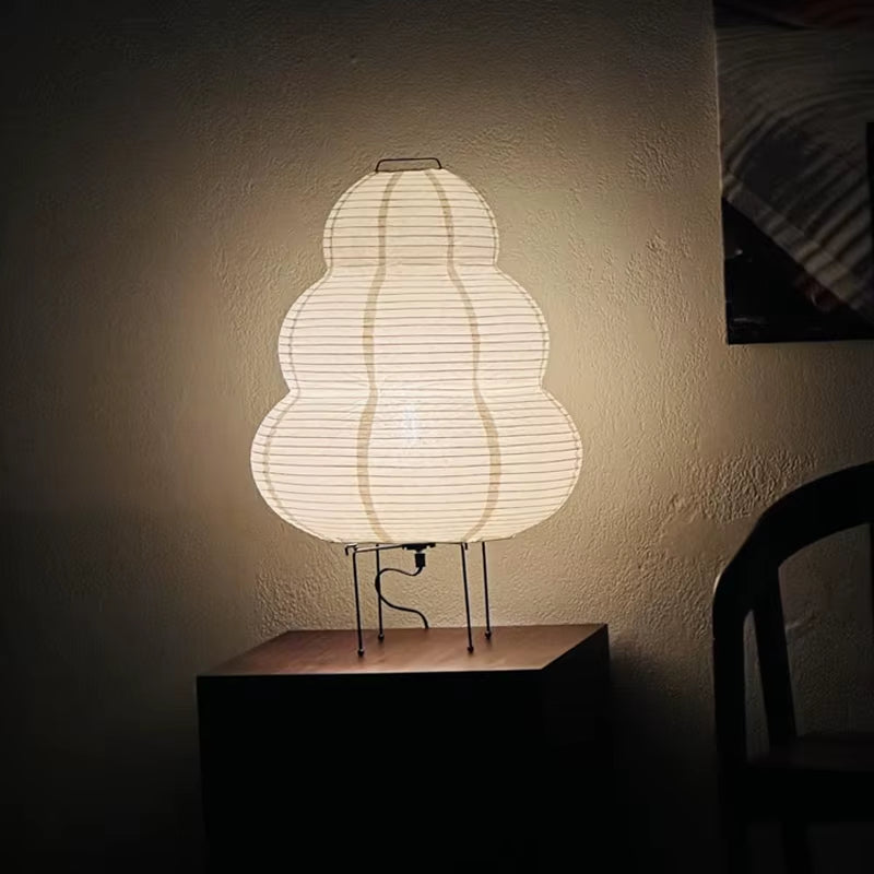Lámpara de Mesa LED de Papel Arroz