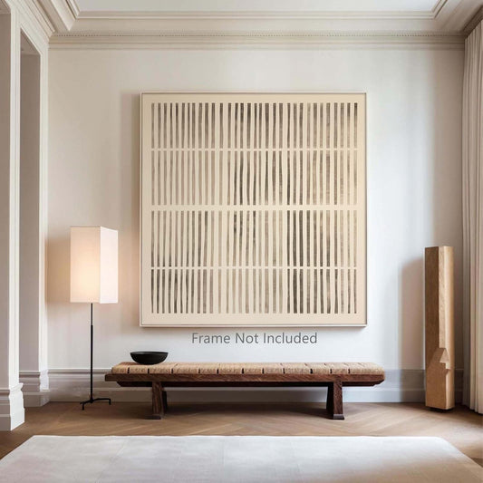 Lámina Abstracta Beige Marrón Negra