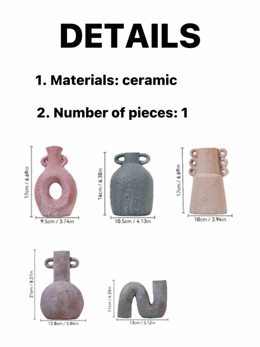 Jarrón Artesanal Rústico Wabi Sabi