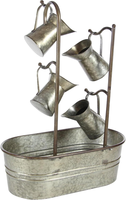 Fuente Metálica Decorativa con Regaderas