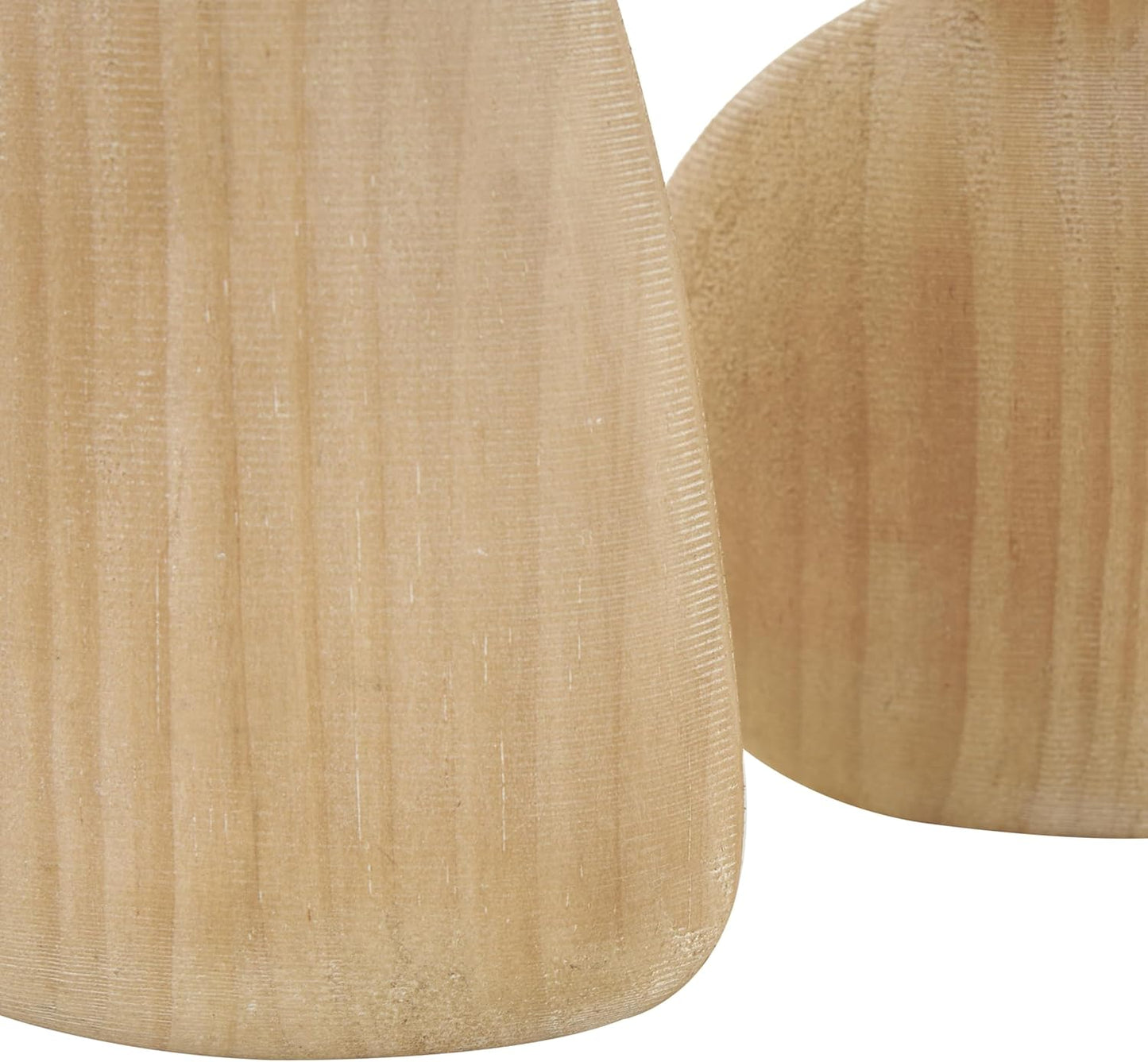 Set 2 Jarrones de Madera Estilo Rústico