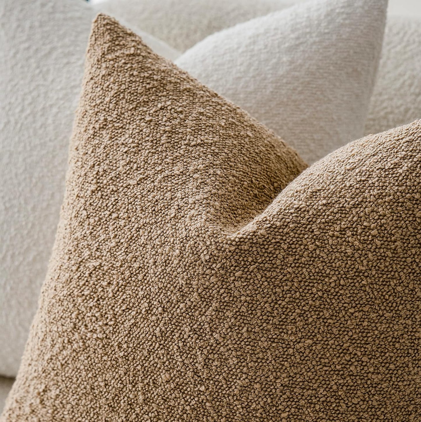 Funda Bouclé Camel x2 – 45x45 cm