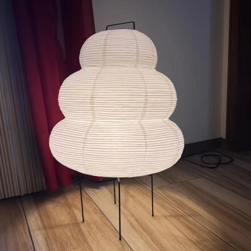 Lámpara de Mesa LED de Papel Arroz