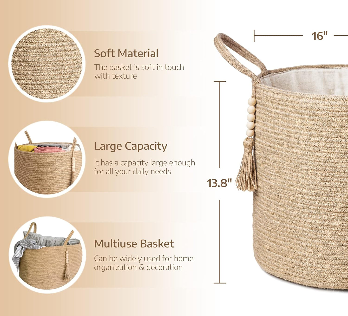 Cesta Colgante Rectangular de Jacinto