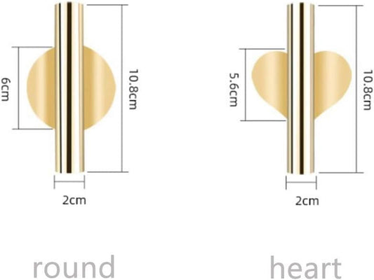 Florero de Pared Redondo Estilo Nórdico en Oro – Jarrón Decorativo con Fijación Adhesiva