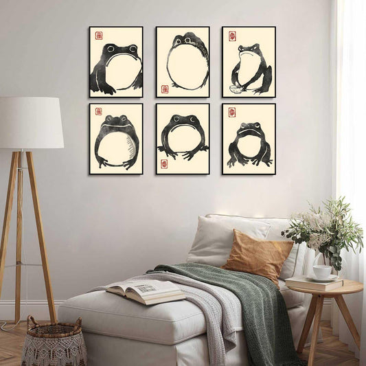 Set Láminas Japonesas Ranas 6x 20x25