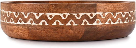 Bowl Redondo Mango Wood Blanco 25 cm