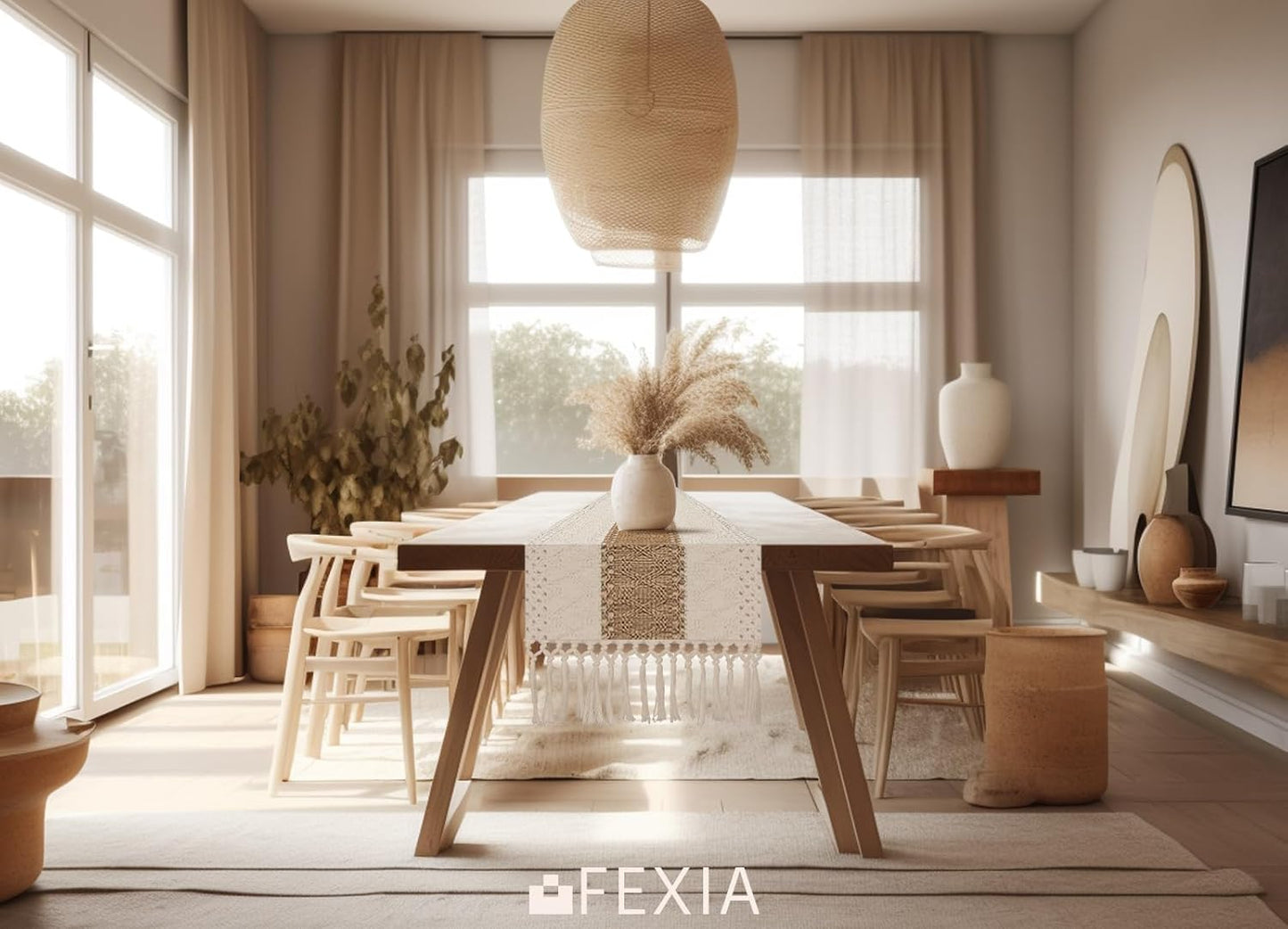 Caminos de Mesa Boho con Flecos