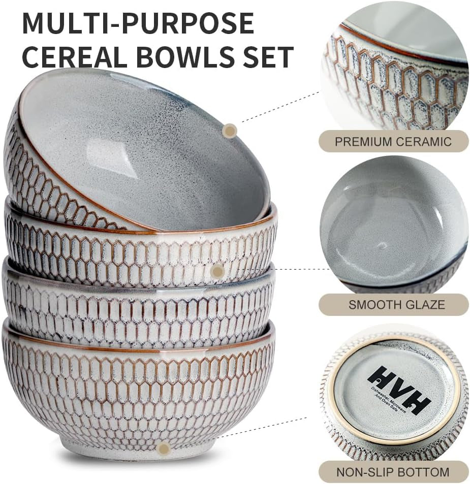 Set Bowls Cerámica 4x 710ml Microondas