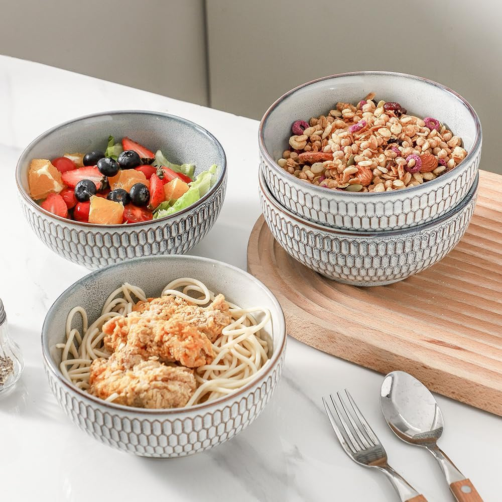 Set Bowls Cerámica 4x 710ml Microondas