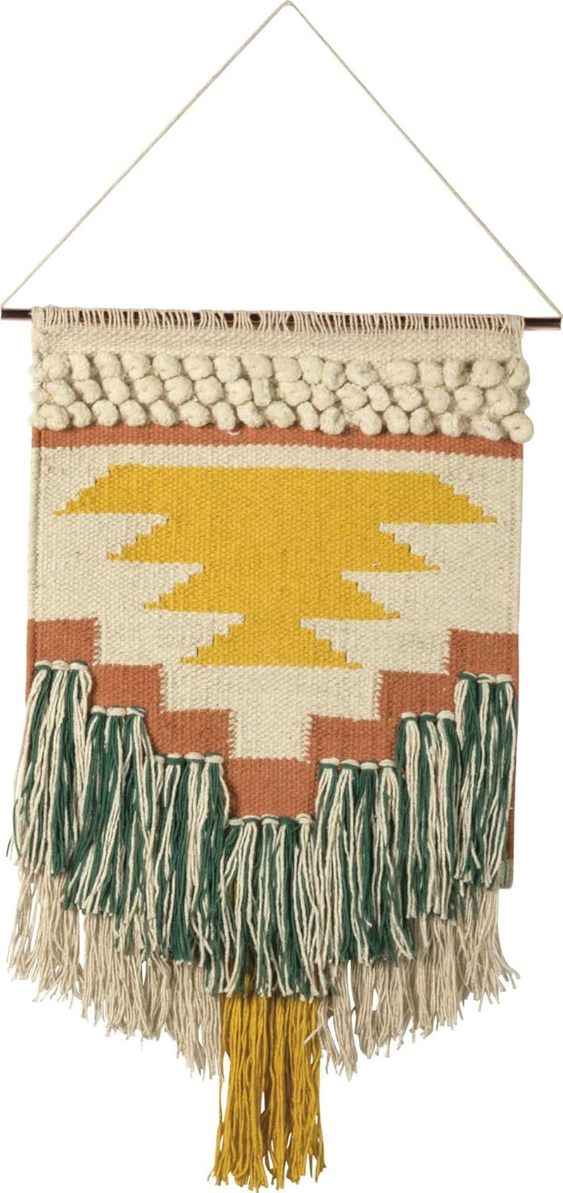 Tapiz Boho Tejido Gypsy Amarillo/Verde