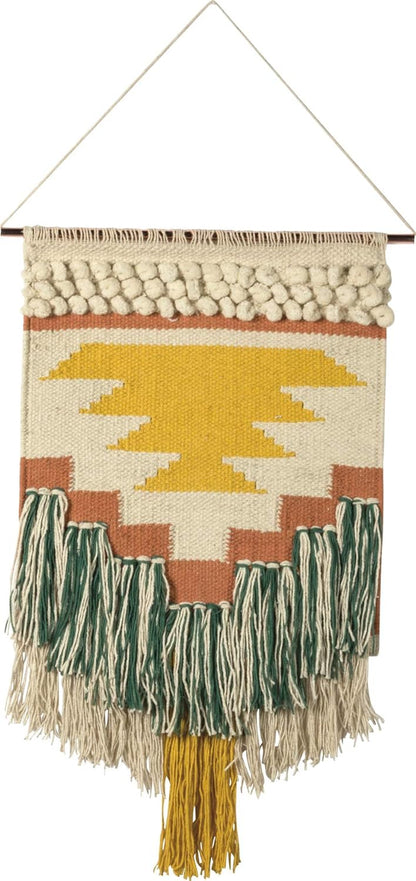 Tapiz Boho Tejido Gypsy Amarillo/Verde
