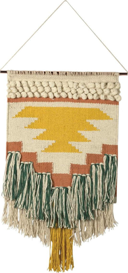 Tapiz Boho Tejido Gypsy Amarillo/Verde