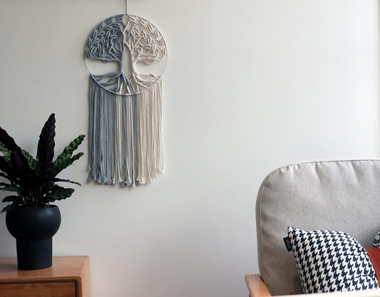 Tapiz Macramé Árbol de la Vida 33x80 cm