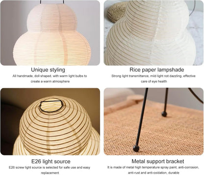Lámpara Piso Noguchi Papel Japonés Akari