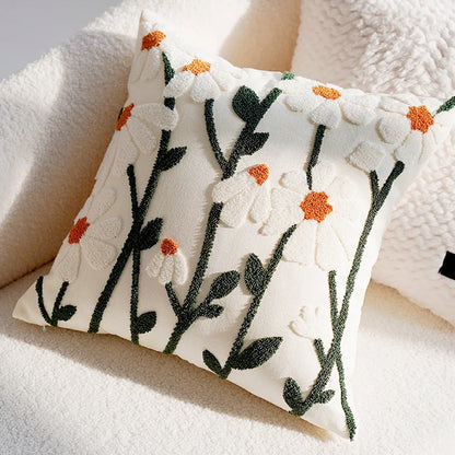 Funda de Almohadón Vintage Nórdica 45x45 cm – Marrón Crema, Estilo Simple y Sofisticado