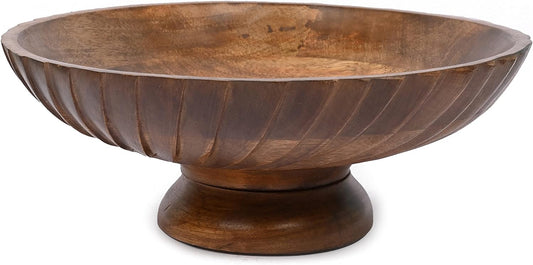 Bowl de Madera de Mango Tallado 30 cm