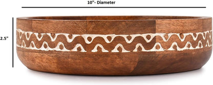 Bowl Redondo Mango Wood Blanco 25 cm