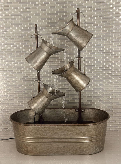 Fuente Metálica Decorativa con Regaderas