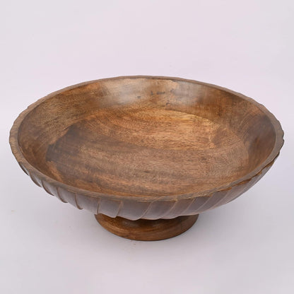 Bowl de Madera de Mango Tallado 30 cm