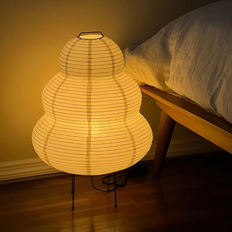 Lámpara de Mesa LED de Papel Arroz
