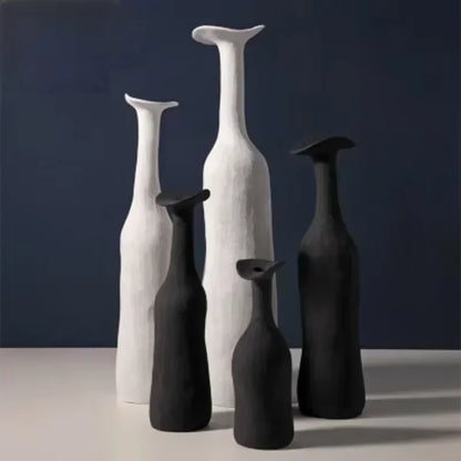 Florero de Cerámica Hecho a Mano Estilo Nórdico – Diseño Texturizado para Decoración Elegante