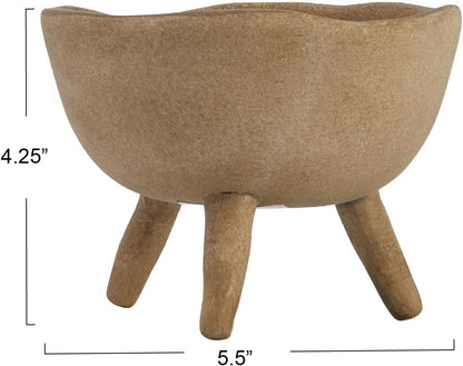 Maceta Boho Terracota con Patas y Borde Orgánico