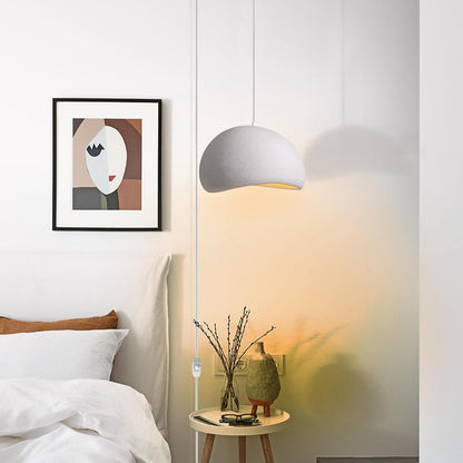 Lámpara Colgante Blanca 30 cm Plug In