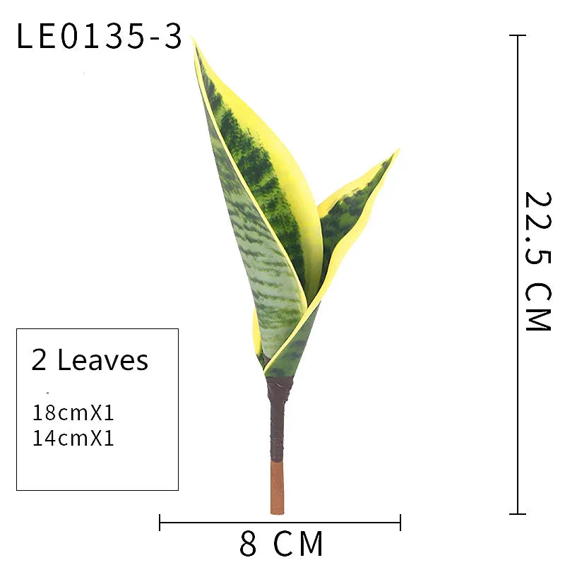 Planta Artificial de Hojas Largas 21-68 cm – Decoración Tropical