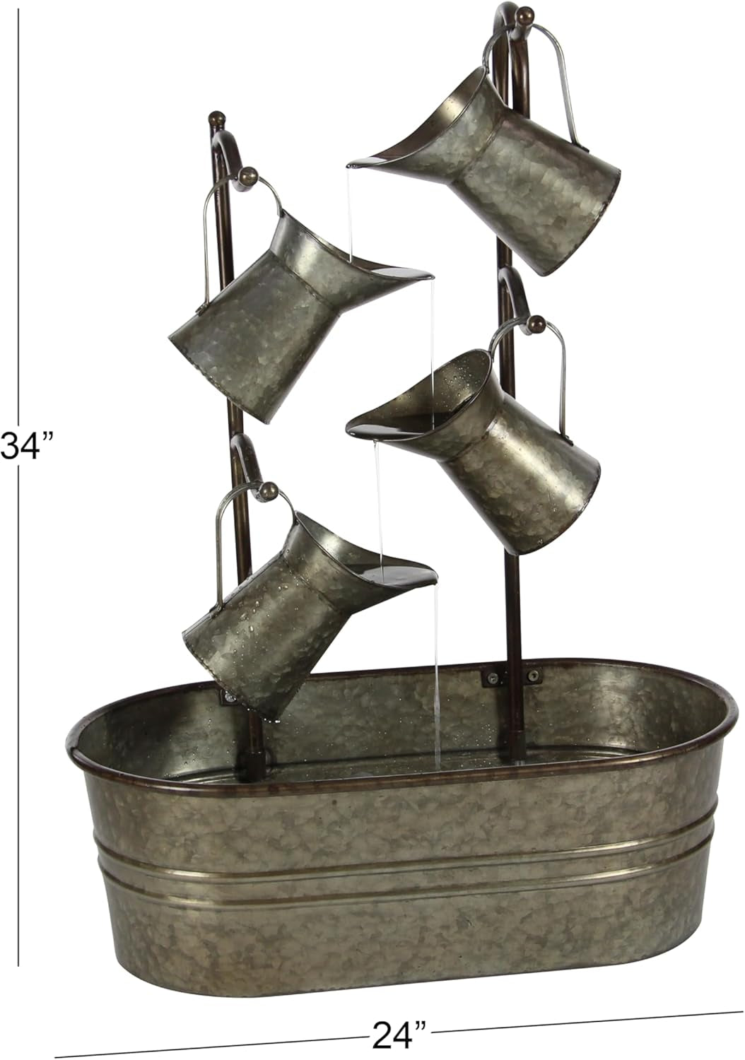 Fuente Metálica Decorativa con Regaderas