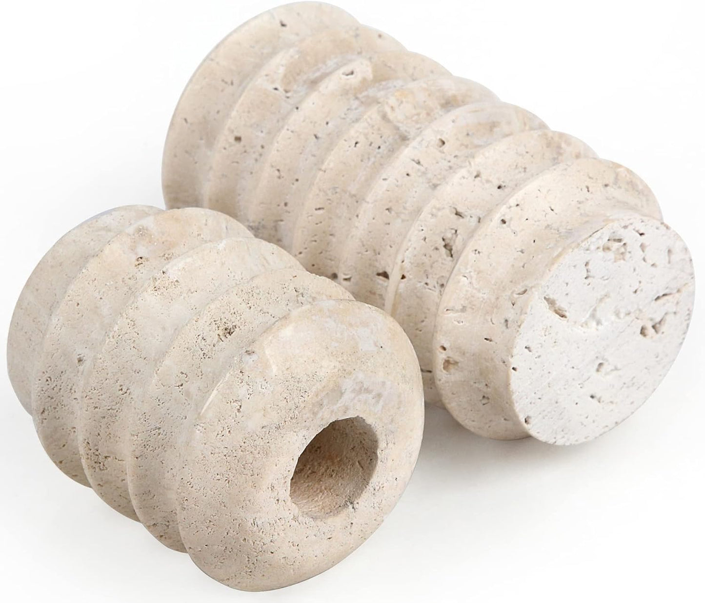 Candelabros Travertino Natural x2