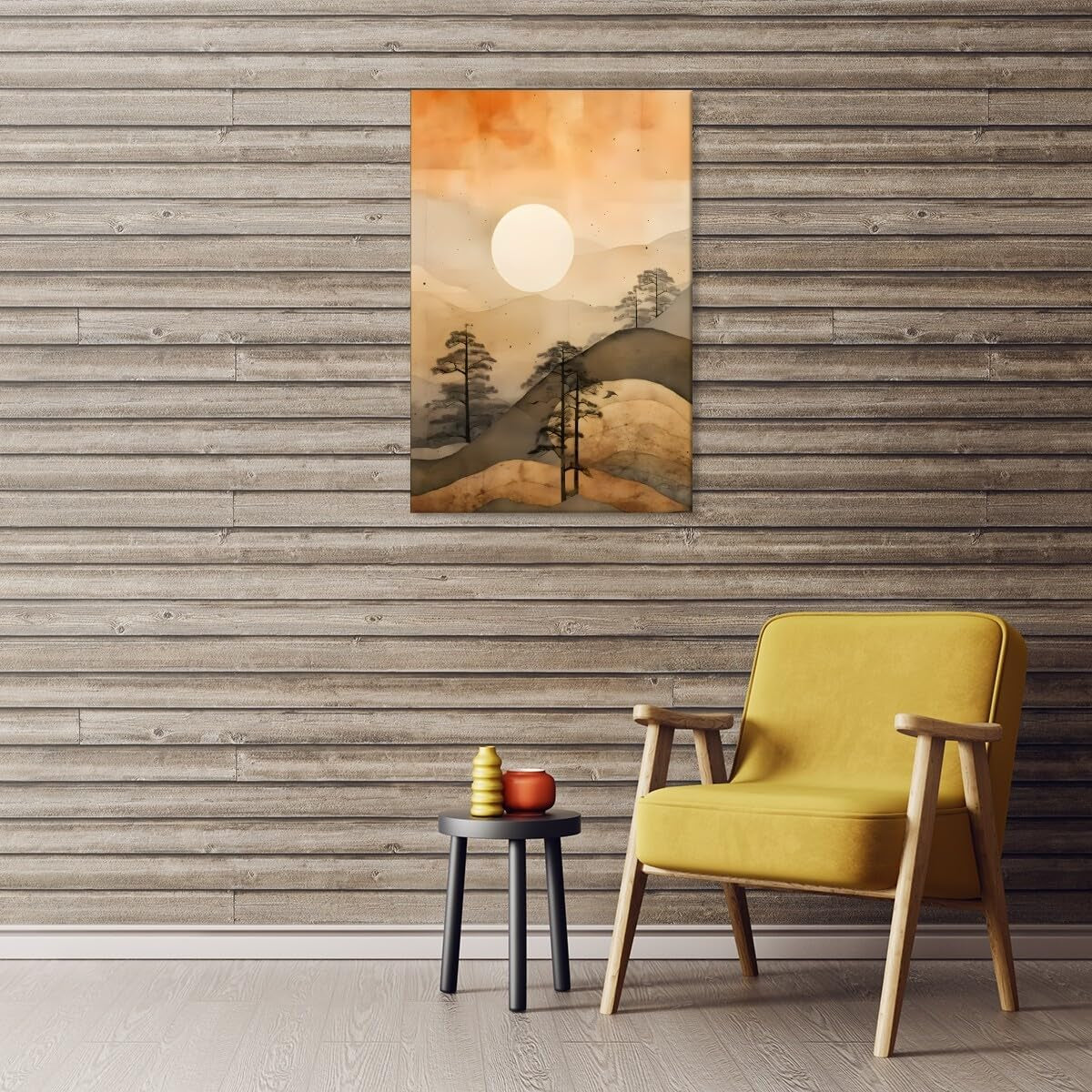 Lámina Montañas Terracota Japandi 30x45cm