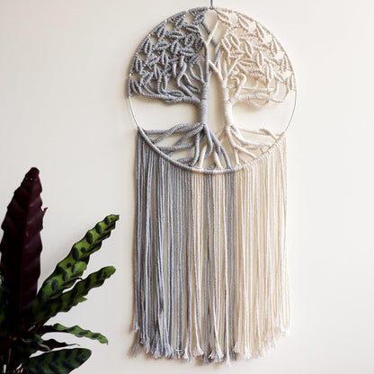 Tapiz Macramé Árbol de la Vida 33x80 cm