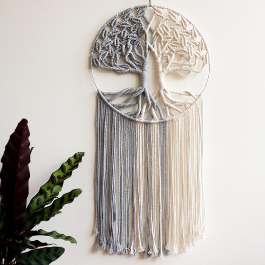 Tapiz Macramé Árbol de la Vida 33x80 cm