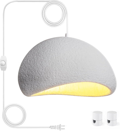 Lámpara Colgante Blanca 30 cm Plug In