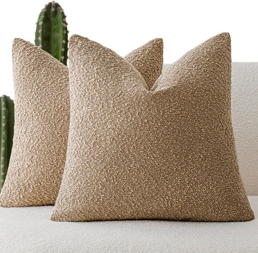 Funda Bouclé Camel x2 – 45x45 cm