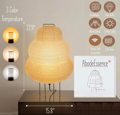 Lámpara Piso Noguchi Papel Japonés Akari