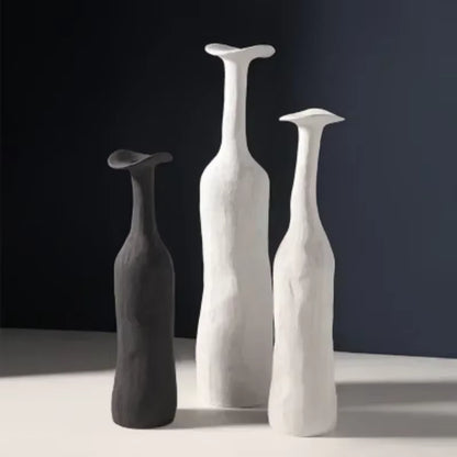 Florero de Cerámica Hecho a Mano Estilo Nórdico – Diseño Texturizado para Decoración Elegante