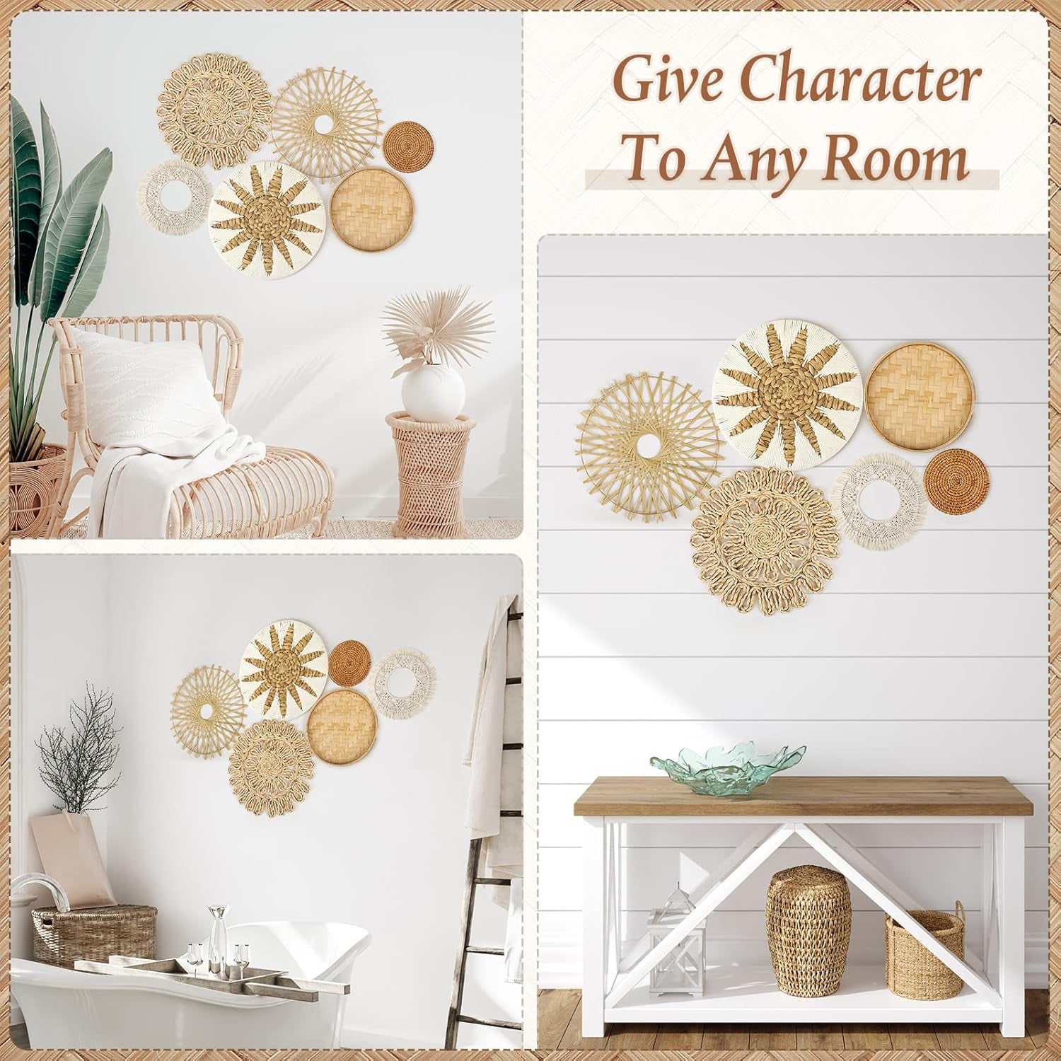 Set 6 Colgantes Boho de Pared